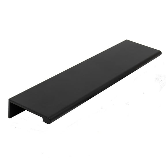 Cabinet Edge Pull, 4 Inches, 7-1/4" Overall Length, Matte Black by Stone Harbor Hardware