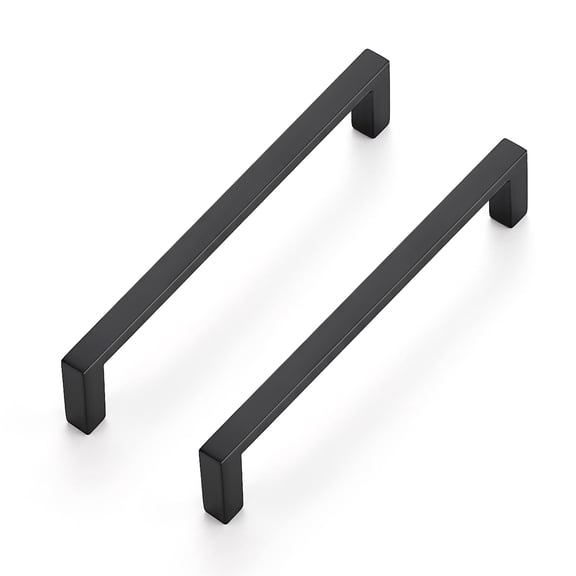 Cabinet & Furniture Pulls 30 Pack 5" hole center Matte Black Slim Square Drawer Hardware