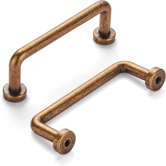 Cabinet & Furniture Pulls Antique Brass 3-3/4"(96mm) Hole Center 8 Pack