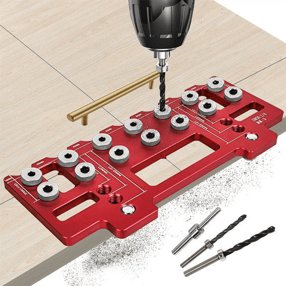 Cabinet Handle Pitch Punch Locator Hardware Jig Kit, Mounting Tool-A