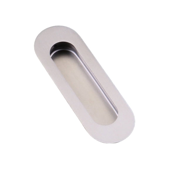Cabinet Handle,Wardrobe Finger Pull,Concealed Pulls Handle,Embedded Sliding Door Handle,Stainless Steel Side Hole Flush Pull,Recessed Finger Pull for Drawer Cupboard Wardrobe,1.57x4.72 inch(Silver)