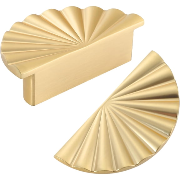 Cabinet Handles 2.52 inch Kitchen Cabinet Pulls 64mm with Vintage Cupboard Drawers Hardware Dresser Drawer Handles Kitchen Cabinet Handles (64MM, 2 Pack, Brushed Gold)