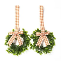 Cabinet Hanging Decorative Wreaths - Set of 2 - Orange and White
