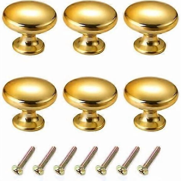 Cabinet Hardware, Bright Chrome Zinc Alloy, Suitable For Cabinets, Drawers, Dressers, Wardrobes (Pack Of 6)