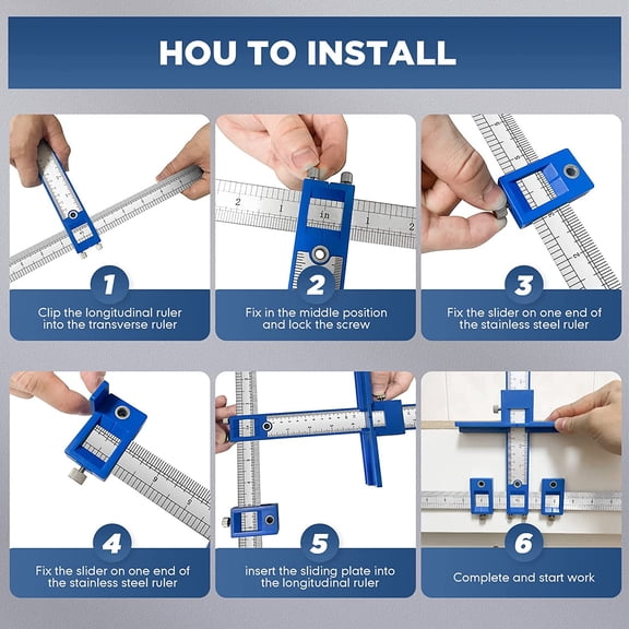 Cabinet Hardware Jig, Cabinet Handle Jig, Cabinet Hardware Template Tool, Punch Locator Drill Guide for Handle Knob Pull Installation of Door and Drawer woodworking tools$$Tools & Hardware Other