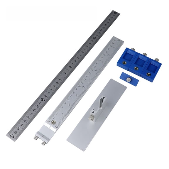 Cabinet Hardware Jig Drill Guide Sleeve Puncher Locator Jig Set Wood Drilling Doweling Hole Door Furniture Drawer Position Tools ,Easy to Operate