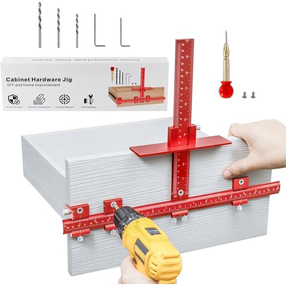 Cabinet Hardware Jig For Handles And Pulls Aluminum Alloy Door Handle Doors Drawers Adjustable Template Tool Drawer Front Knobs
