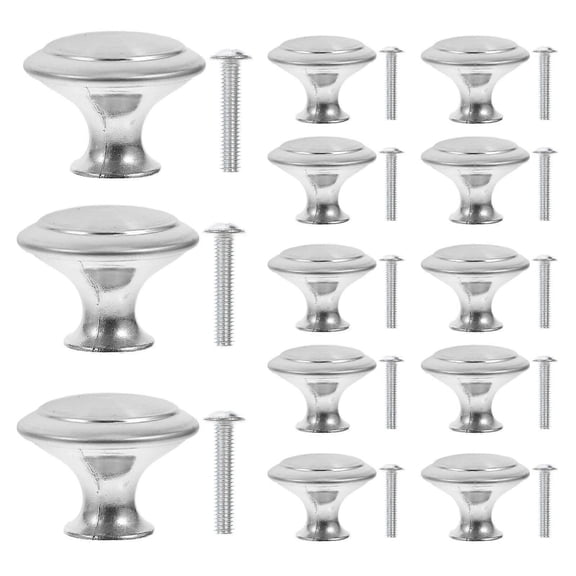 Cabinet Hardware Pulls Polished Chrome Mushroom Cabinet Knob For Kitchen Drawers Bathroom Vanities Dresser Decorative Drawer Knob Handle 30Pcs