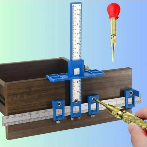 Cabinet Hardware Punch Locator Drill Wood Drilling Dowelling For Installation Of Handles Knobs On Doors And Drawer Cabinet Template Tool For Handles And Pulls