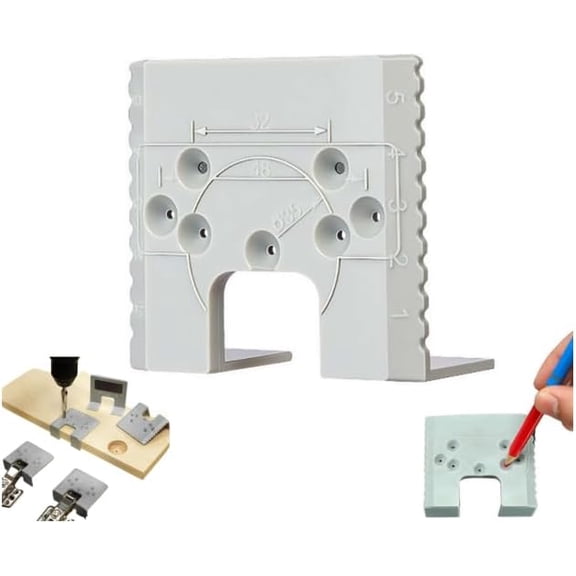 Cabinet Hinge Jig Auxiliary Tool, Hinge Mount Assistant Fixing Plate, Precision Positioning for Frame Panels Durable Compact Installation Guide