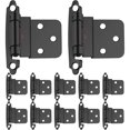thumbnail image 1 of Cabinet Hinges - 24 Pack 12 Pairs 3/8 Inch Inset Cabinet Door Hinges Black Semi-Concealed Self-Closing Hinges for Home Hotel School RV Cabinet Kitchen Cabinets Shoe Cabinets Bathroom Cabinet, 1 of 5