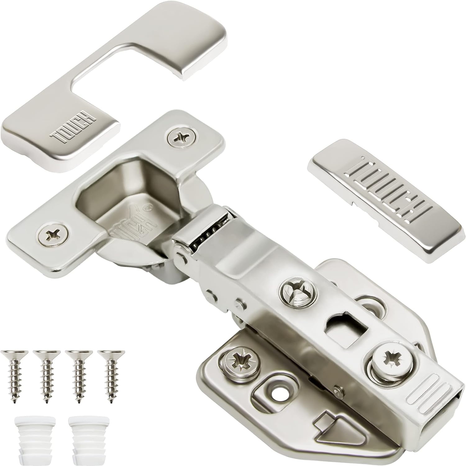 Hinges (5 Pairs, 10 PCS) Frameless Cupboard Door Soft Close