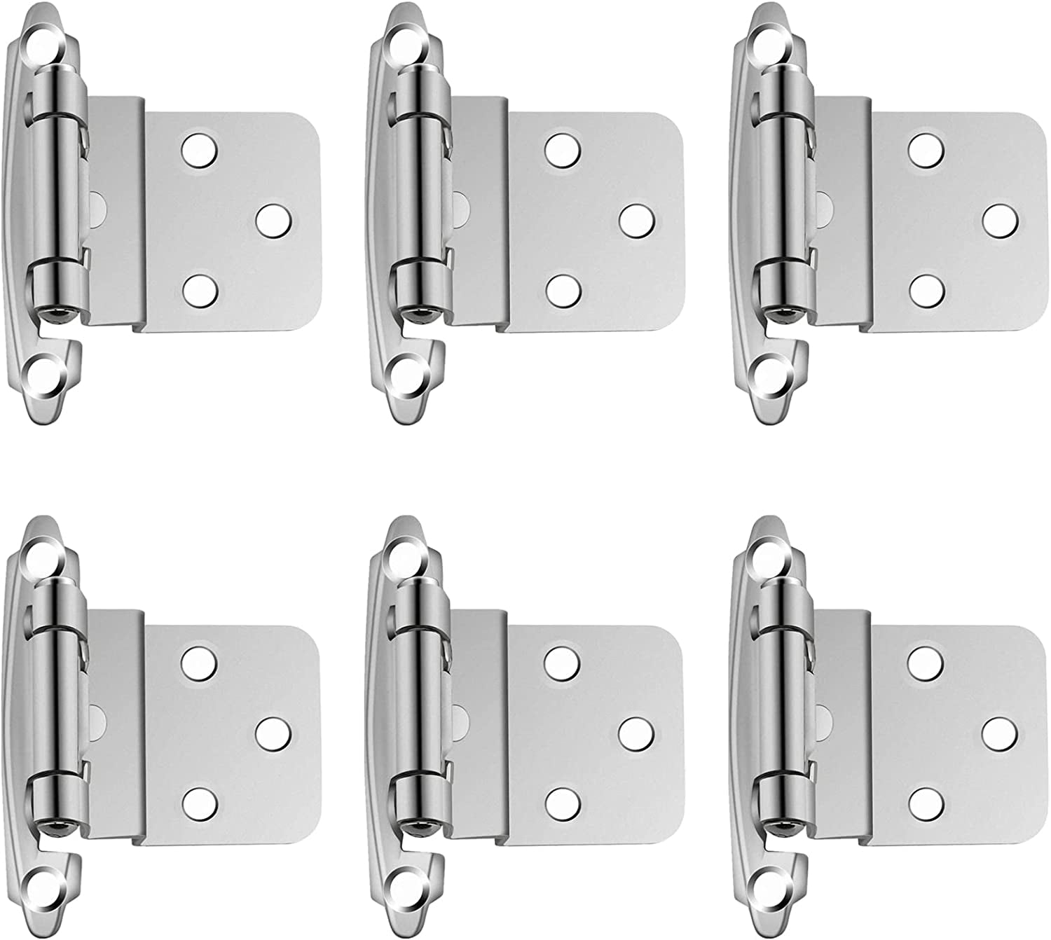 Hinges, 6 Pack 3 Pairs 3/8 Inch Inset Door Hinges