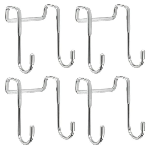 CabinetHooks, 4pack2.87"-OverTheDoorDrawerCabinetHook,Multi-PurposeHooksforKitchen(Silver)