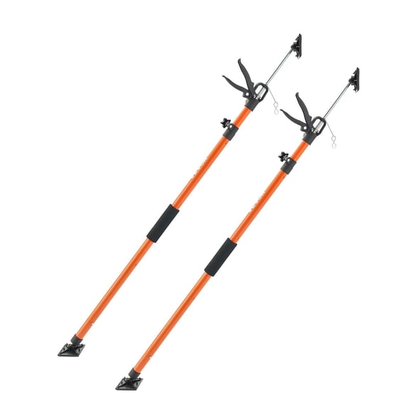 Cabinet Jack Support Pole 2 Pack 45.7 to 114.2 Inch Adjustable Steel Telescopic Rod 3rd Hand System 154 lbs Capacity for Installing Cabinets Drywall Lifting Cargo Bars