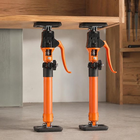 Cabinet Jack Support Pole, 2-Pcs Steel Telescopic Rod, Adjustable 15.75-23.6 Inch, Load Capacity up to 220 Lbs