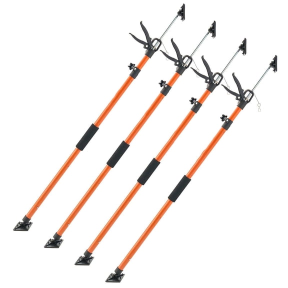 Cabinet Jack Support Poles, 4-Pack - 45.7-114.2 Inch Adjustable Steel Rods - 154lbs Capacity for Cabinet Installation, Drywall, Cargo, & DIY Projects