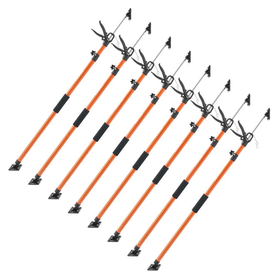 Cabinet Jack Support Poles, 8 Pack - 45.7-114.2 Inch Steel Telescopic Rods - Adjustable 3rd Hand System - 154lbs Capacity for Cabinets, Drywall & More