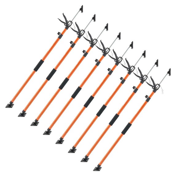 Cabinet Jack Support Poles, 8-Pack - 45.7-114.2" Telescoping Rods - 154lbs Capacity - Adjustable 3rd Hand System for Cabinet Installation, Drywall, Cargo