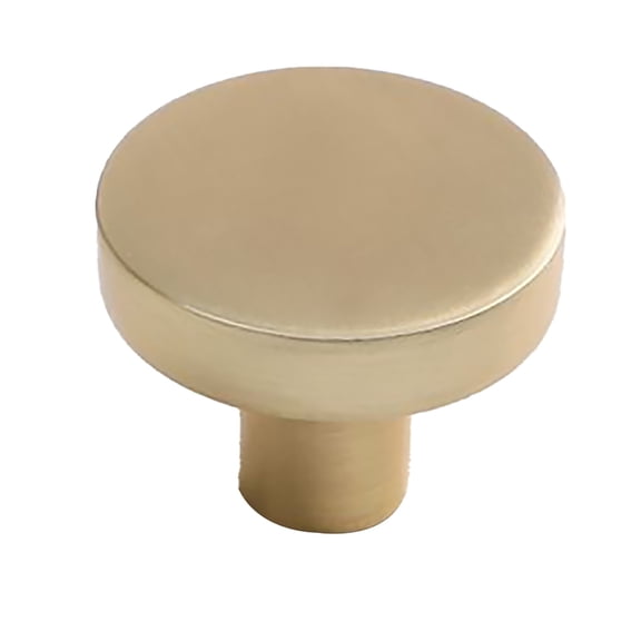 Cabinet Knob,Round Drawer Pull,Single Hole Cupboard Handle,Solid Round Dresser Drawer Knob,Metal Dresser Drawer Knob,Cupboard Drawer Pull for Kitchen Wardrobes Bathroom,1.8x0.9 inch(Gold)