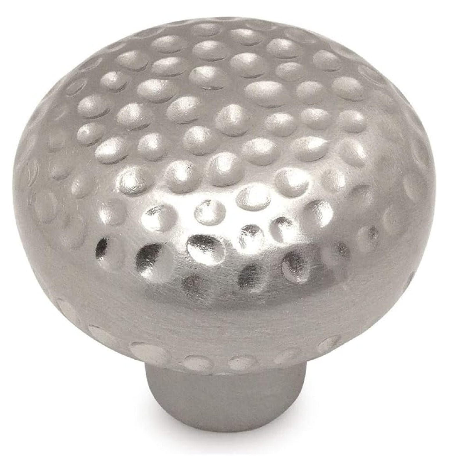 Cabinet Knobs 10 Pack - 1-1/4 Inch Round Brushed Nickel Knobs - Kitchen Cabinet Hardware, Bathroom Drawer Pulls - Solid Metal Cabinet Hardware
