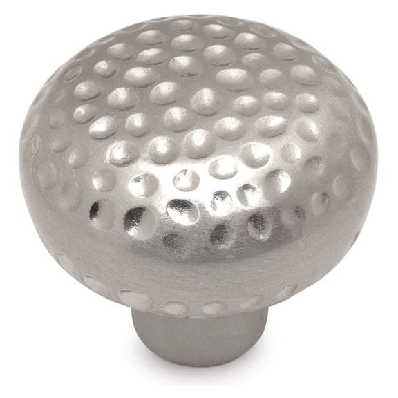 Cabinet Knobs 10 Pack - 1-1/4 Inch Round Brushed Nickel Knobs - Kitchen Cabinet Hardware, Bathroom Drawer Pulls - Solid Metal Cabinet Hardware