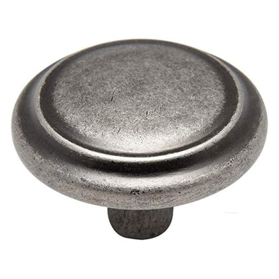 Cabinet Knobs 10 Pack - 1-1/4" Round Weathered Bronze Hardware - Kitchen Bathroom Drawer Pulls - Furniture Updates Replacement - Easy Installation