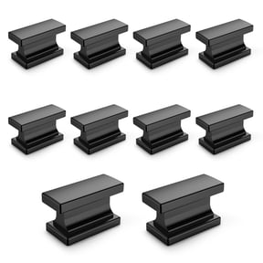 Cabinet Knobs 10 Pack Brushed Black Zinc Alloy Kitchen Cabinet Knobs for Cabinets and Drawers Modern Round Drawer Knobs for Dresser Closet Cupboard Bathroom