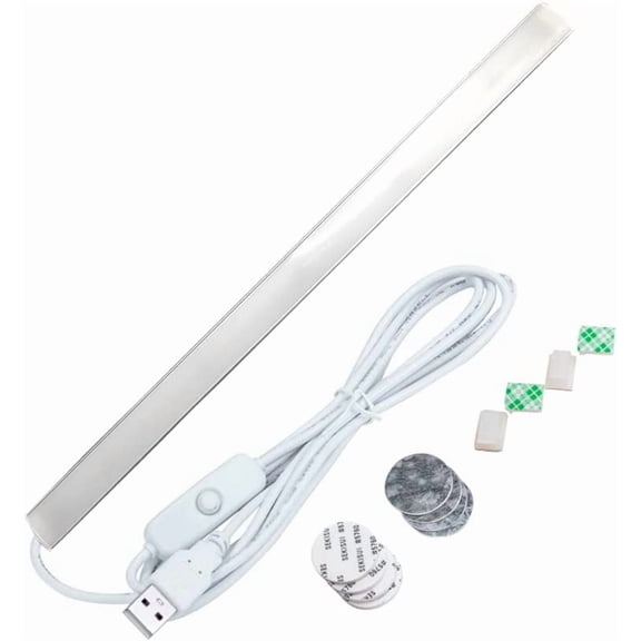 Under Cabinet Led Lighting, 12 Inch Led Light Strip Bar, Warm White 3000K USB Led Light, Small Thin Led Under Counter Lighting for Kitchen/Room/Shelf/Desk/Display Case