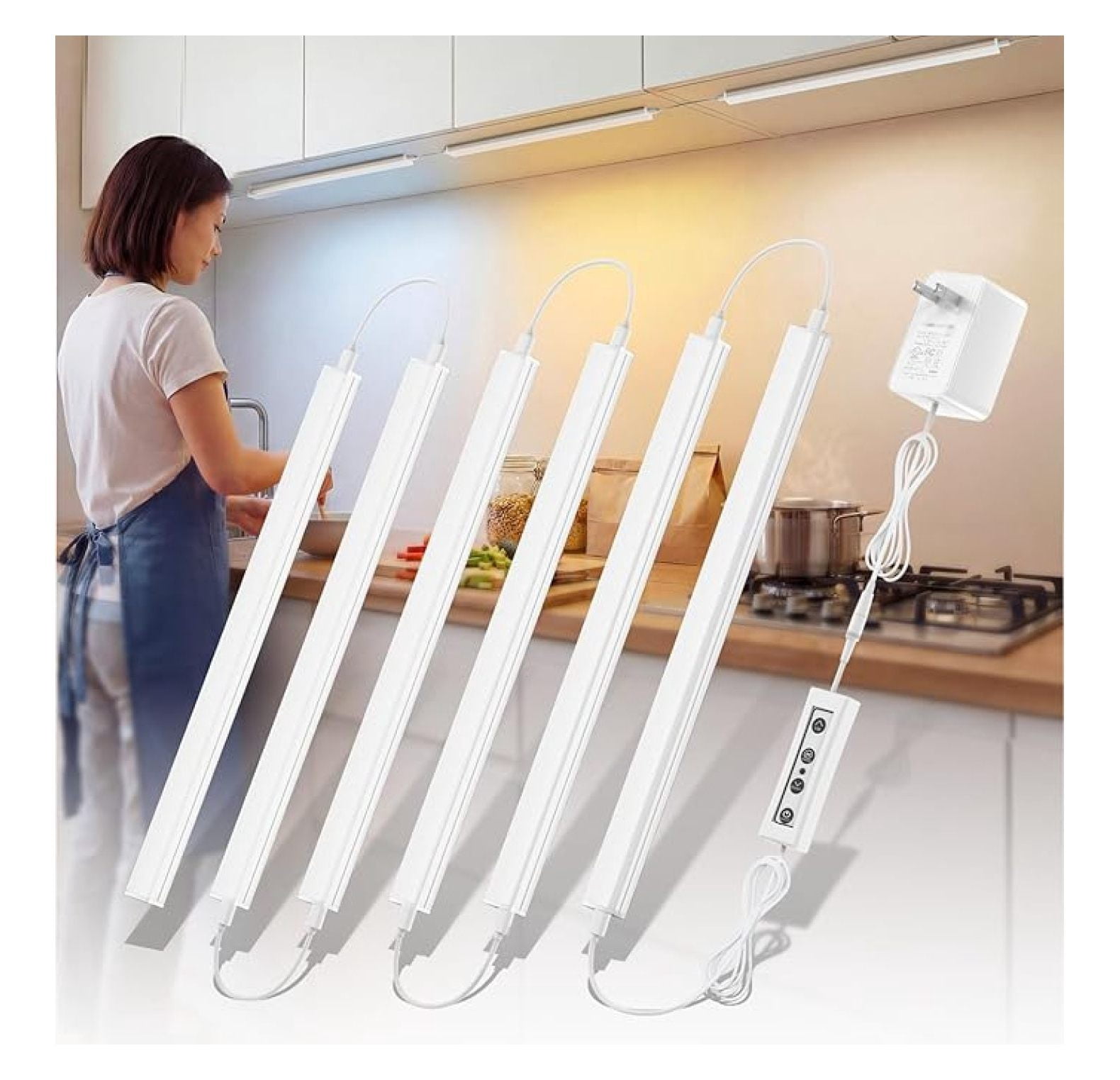 Under Cabinet Lighting, 12 Inch LED Light Bars 6 Pack, Dimmable & 3 ...