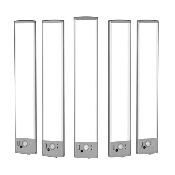 Under Cabinet Lighting, 5 PCS, 68 LED Motion Sensor Lights, Rechargeable Battery Operated Closet Lights with Remote Control, Wireless Under Counter Light for Cabinets, Bookshelf, Stair, Hallway
