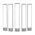 thumbnail image 1 of Under Cabinet Lighting 5 PCS 68 LED Motion Sensor Lights Rechargeable Battery Operated Closet Lights with Remote Control Wireless Under Counter Light for Cabinets Bookshelf Stair Hallway, 1 of 6