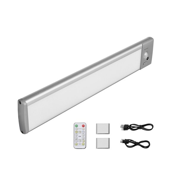 Under Cabinet Lighting 5 Pack, 68 LED Wireless Lights with Motion Sensor & Remote, Rechargeable Battery Operated Under Counter Lights for Kitchen, Closet, Bookshelf - Adjustable Brightness & Color