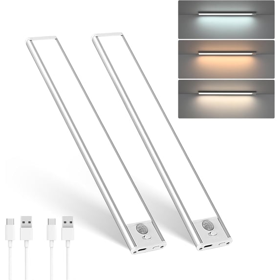 Under Cabinet Lighting, 54 LED Motion Sensor Light Indoor, 1500mAh USB ...