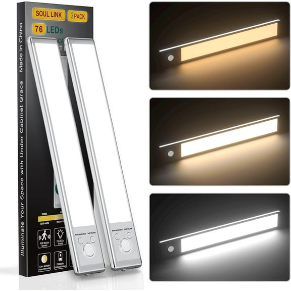 10inch Under Cabinet Lights, Motion Sensor Light Indoor, Wireless ...