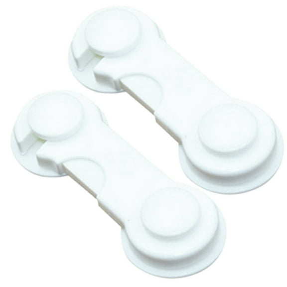 Cabinet Locks for Babies and Child Safety, 2 Pack Childproof Latches with Adhesive for Drawer Cupboards Closet and Pantry Door,Proofing Fridge Lock for Protecting Child Toddlers and Infants,White