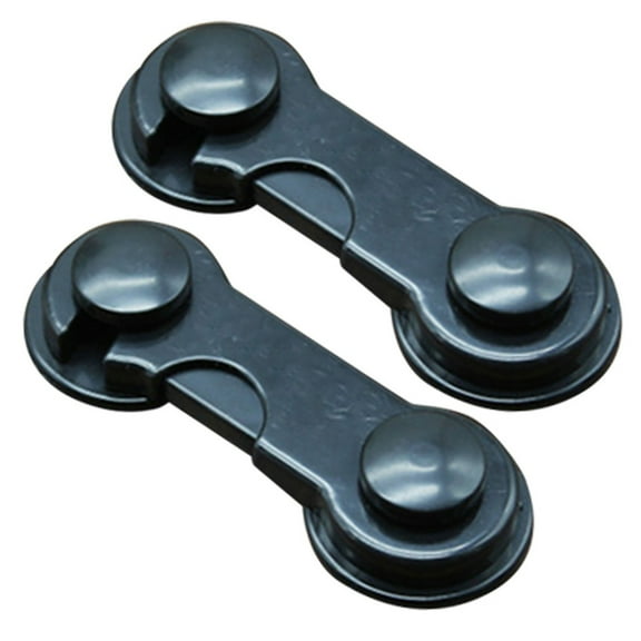 Cabinet Locks for Babies and Child Safety, 2 Pack Childproof Latches with Adhesive for Drawer Cupboards Closet and Pantry Door,Proofing Fridge Lock for Protecting Child Toddlers and Infants,Black