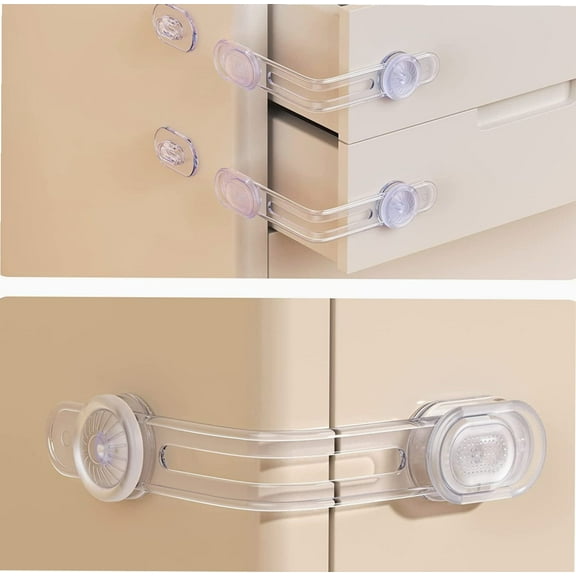 Cabinet Locks For Babies,2 Packs Baby Proof Cabinet Locks Use 3M Adhesive(Quick & Safe) Child Locks For Cabinets,Drawers, Toiet And More(2 Pack)