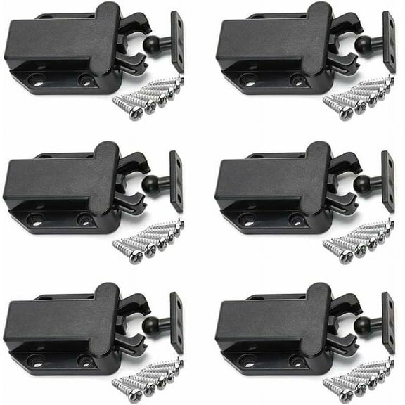 Cabinet Locks, Safe Push Magnetic Touch Latches for Kitchen Drawers with Automatic Pop-up Function, 6PCS