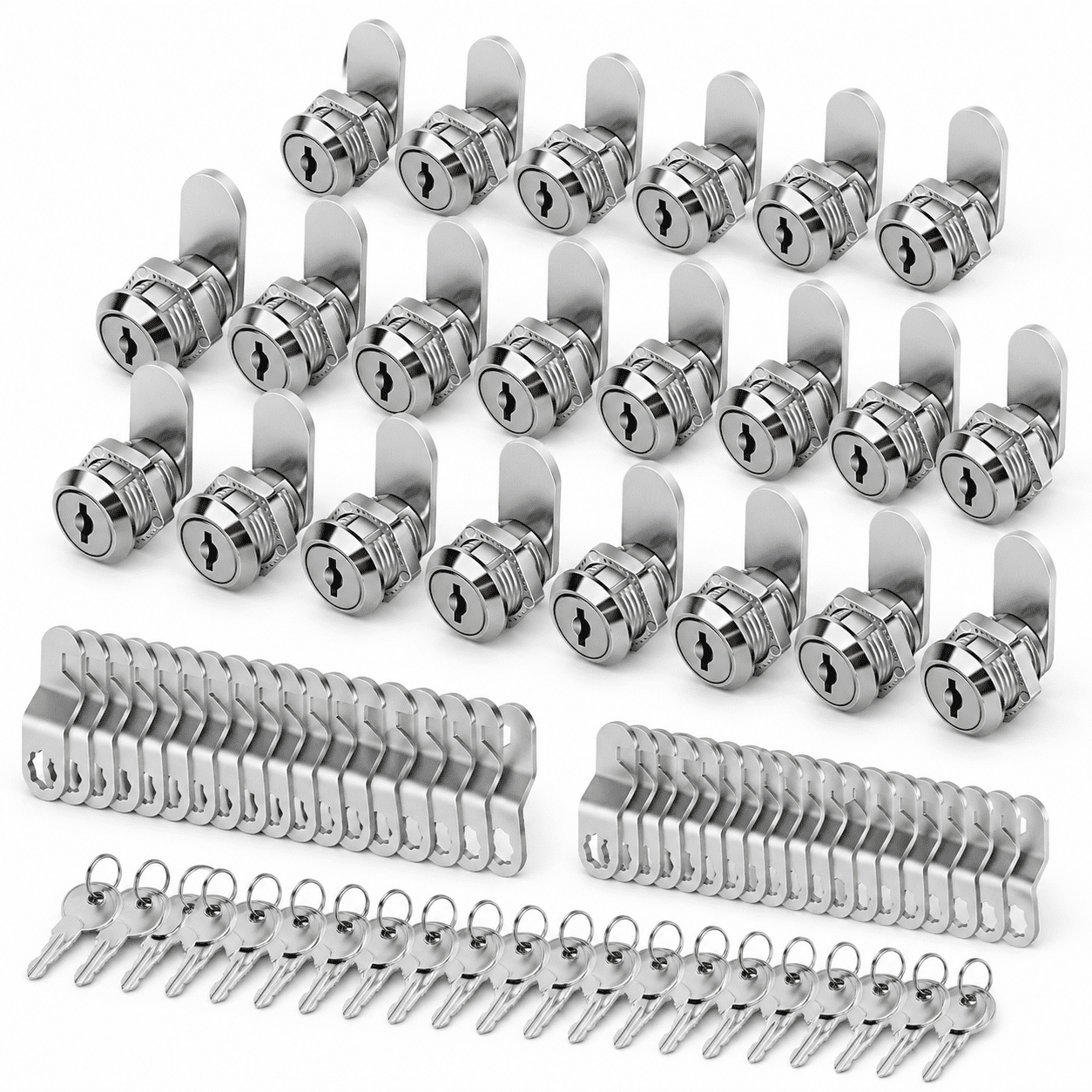 Cabinet Locks with Keys 5/8 Inch Cam Keyed Alike Tool Box Lock, 20 Pack ...