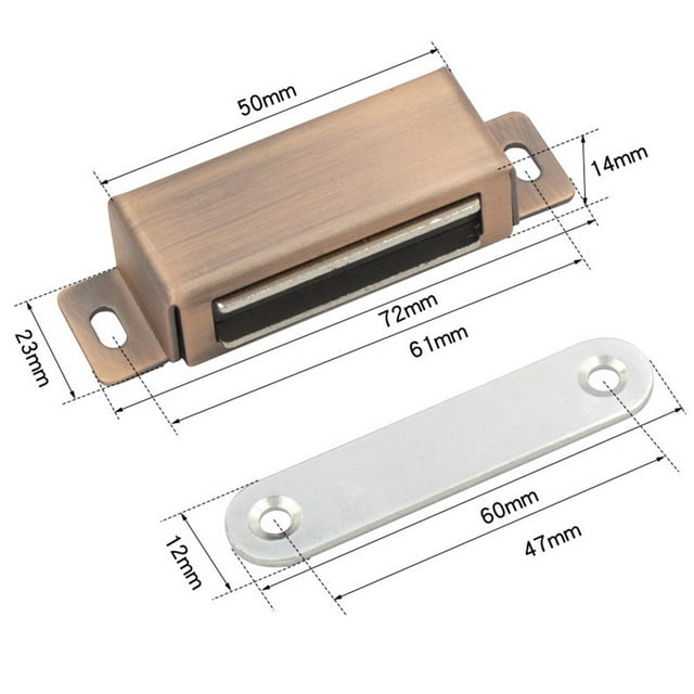 Door Catch Strong Heavy Duty Cupboard 20KG Kitchen Door Red bronze