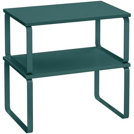 Cabinet Organizer Shelf, Set of 2 Kitchen Counter Shelves, Kitchen ...