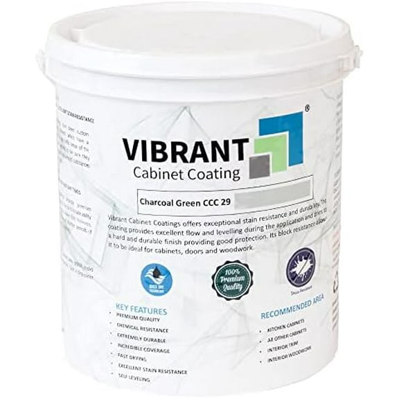 Cabinet Paint (Gallon) – DIY Kitchen Cabinets Paint - Durable and Long-lasting Cabinet Paint – Paint over Cabinet - Cabinets Paint (No Primer Needed)(Charcoal Green)