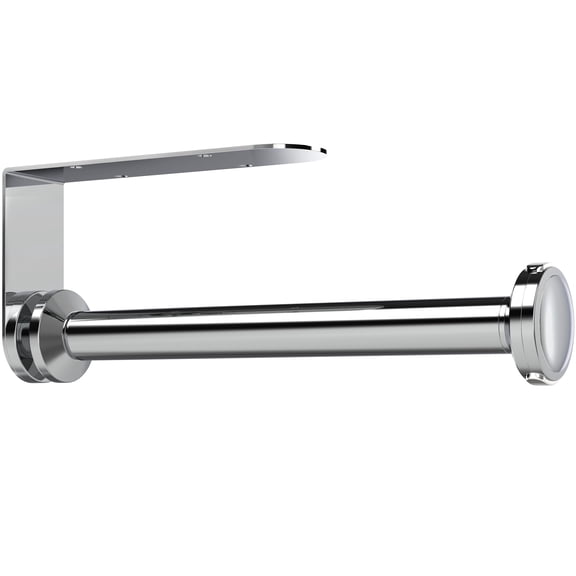 Under Cabinet Paper Towel Holder, One Handed Tear Wall Mount Paper Towel Dispenser with Magnetic Damping, Stainless Steel Paper Towel Rack for Kitchen Organization, Silver, Adhesive or Screw Mount