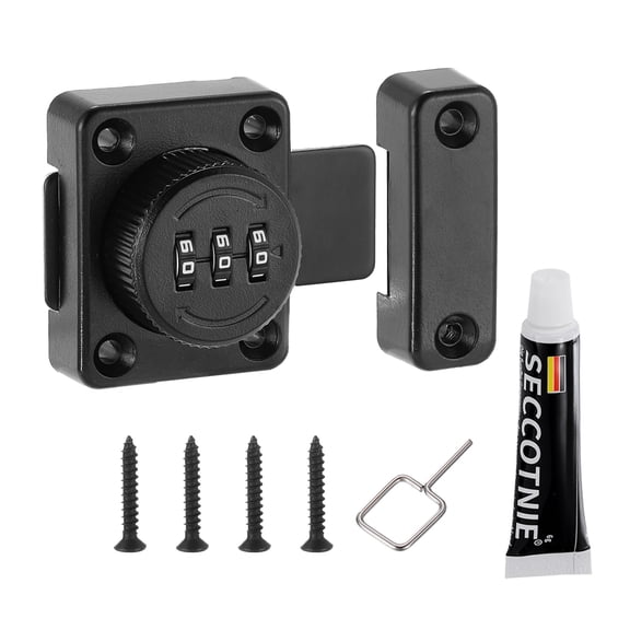 Cabinet Password Latch Safety Combination Lock for One-Way Door Cabinet, Black