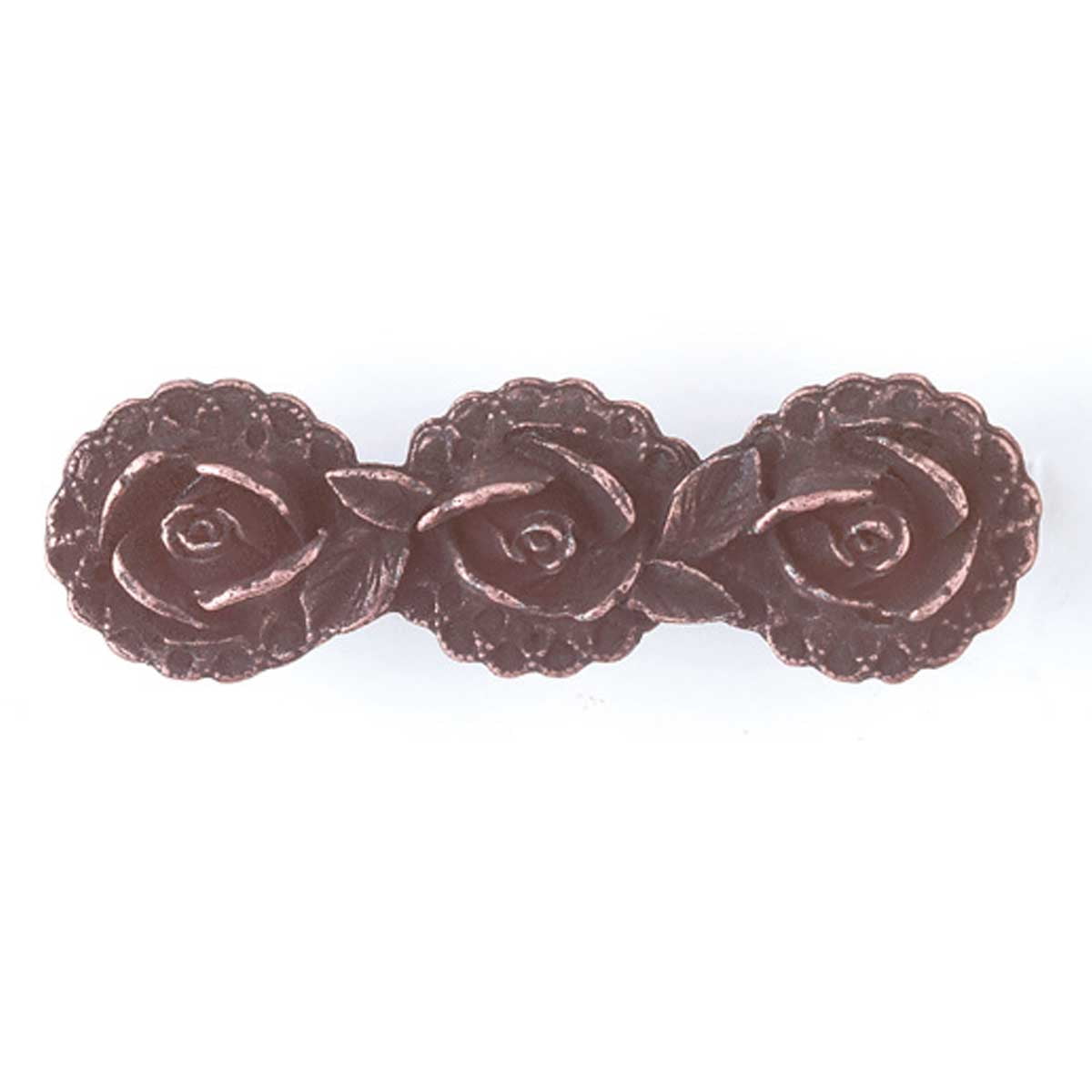 Cabinet Pull Antique Copper Solid Brass Flower 3 1/2" W | Renovator's Supply