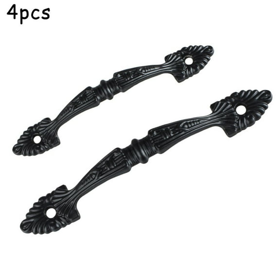 Cabinet Pull Handle Cast Iron Kitchen Shed 140mm/150mm 4 Pcs Antique Bath Black Cupboard Door Drawer Gate Practical