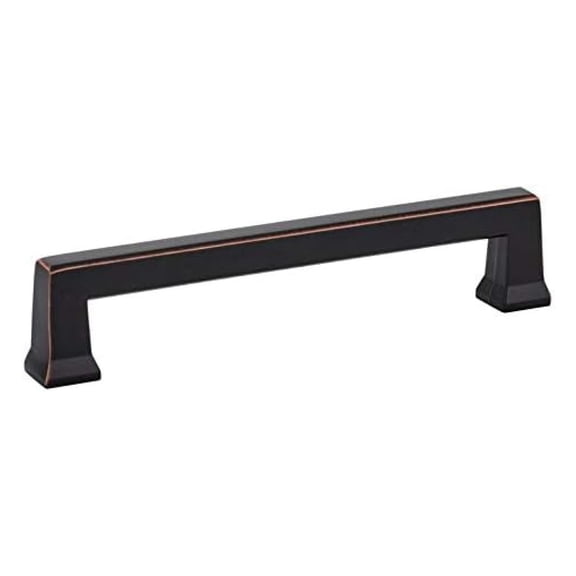 Cabinet Pulls 5 Inch Center Oil Rubbed Bronze - Kitchen Drawer Pulls Handles - Modern Barn Door Pulls - Cabinet Hardware 10 Pack - US10B