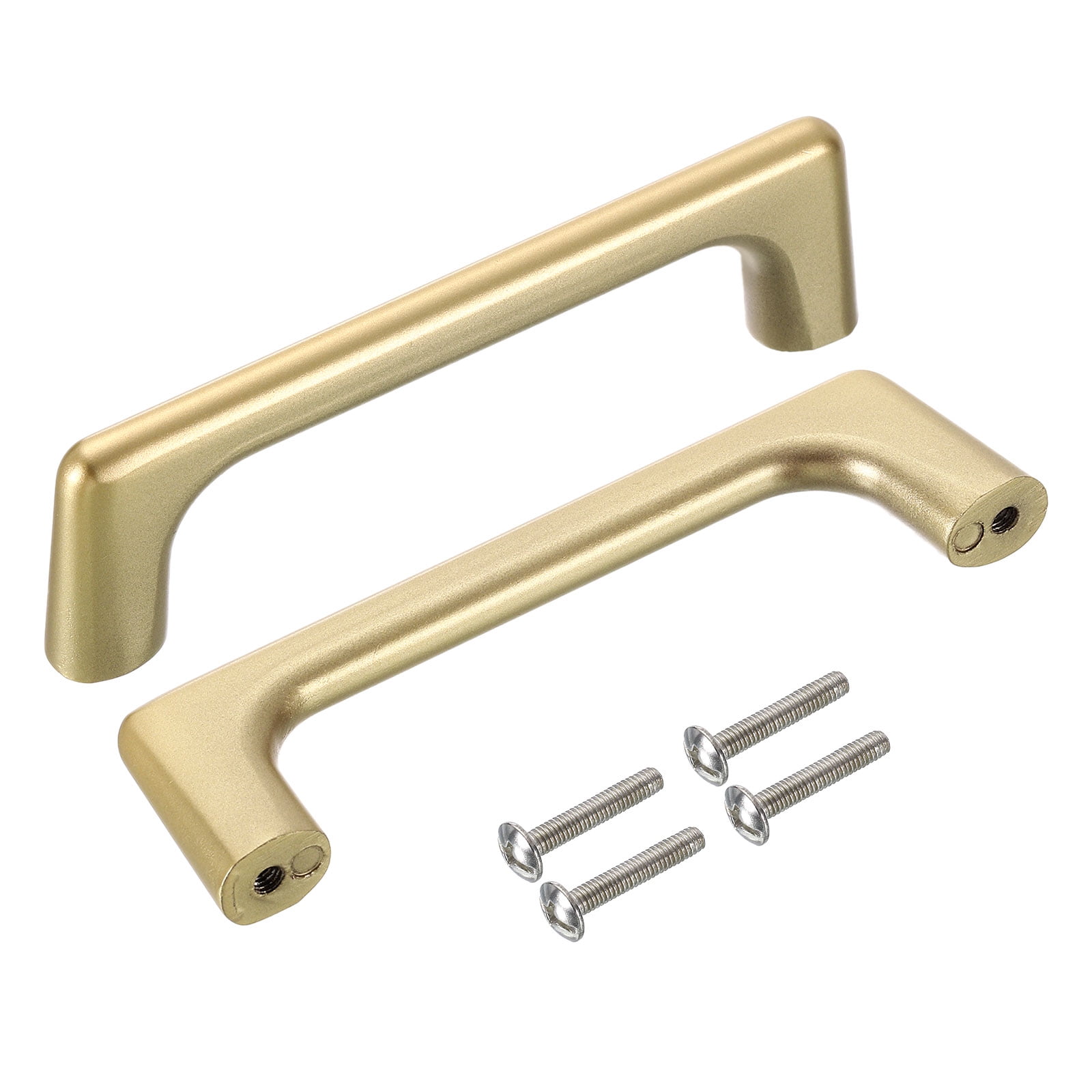 Cabinet Pulls, 6Pcs 4 Inch - Aluminum Alloy Drawer Handles, Furniture Kitchen Hardware Handle for Door Wardrobe Cupboard (Pearl Gold)