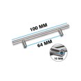 thumbnail image 1 of Cabinet Pulls Polished Chrome Kitchen Cabinet Handles, Round Tube T Bar Drawer Pulls Stainless Steel Cabinet Hardware, 1 of 6